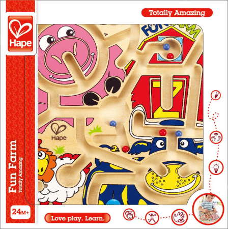 Jucarii din lemn - HAPE LABIRINT MAGNETIC FERMA DISTRACTIVA