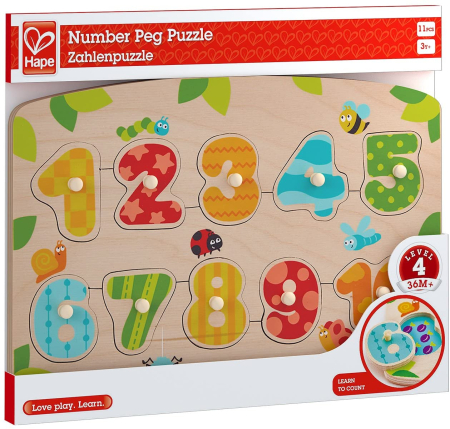 Jucarii din lemn - HAPE PUZZLE NUMERE