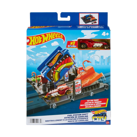 Masinute, Motociclete, Elicoptere, Avioane - HOT WHEELS CITY EXPLORER PISTA FUEL STATION SHIFT