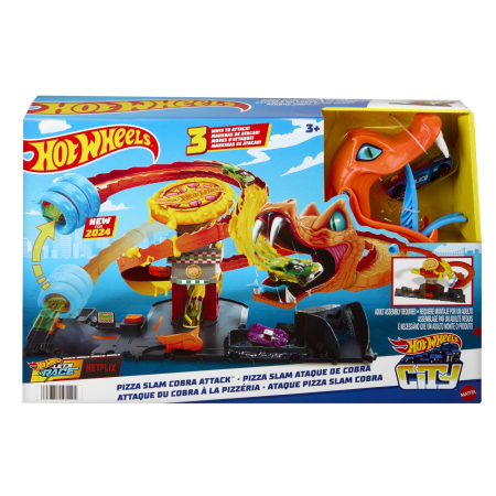 Masinute, Motociclete, Elicoptere, Avioane - HOT WHEELS CITY PIZZERIA ATACUL COBREI
