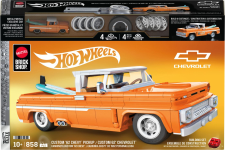 Seturi de construcție și cuburi - HOT WHEELS ELITE SERIES SET DE CONSTRUCTII CAMIONETA PERSONALIZATA CHEVROLET 1962