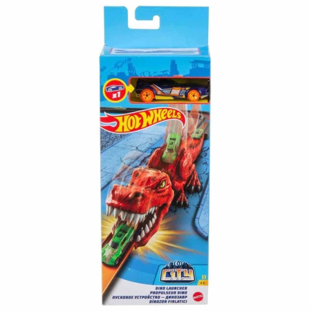 Masinute, Motociclete, Elicoptere, Avioane - HOT WHEELS GAMA CITY DINO LANSATOR