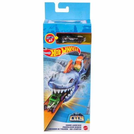 Masinute, Motociclete, Elicoptere, Avioane - HOT WHEELS GAMA CITY SHARK LANSATOR