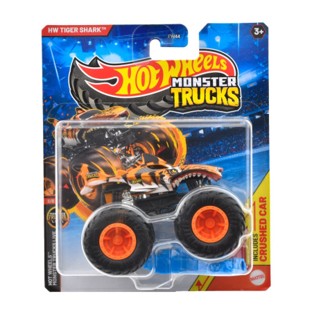 Masinute, Motociclete, Elicoptere, Avioane - HOT WHEELS MONSTER TRUCK MASINUTA TIGER SHARK SCARA 1:64