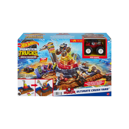 Masinute, Motociclete, Elicoptere, Avioane - HOT WHEELS MONSTER TRUCKS ARENA SMASHERS BONE SHAKER ARENA ULTIMATE CRUSH