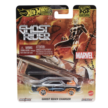 Masinute, Motociclete, Elicoptere, Avioane - HOT WHEELS POP CULTURE MASINUTA METALICA GHOST RIDER SCARA 1:64