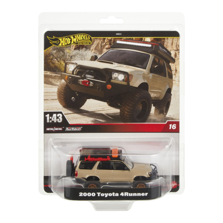 Masinute, Motociclete, Elicoptere, Avioane - HOT WHEELS PREMIUM REAL RIDERS MASINUTA METALICA TOYOTA 4RUNNER 2000 SCARA 1:43
