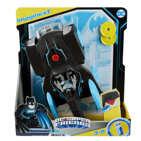 Masinute, Motociclete, Elicoptere, Avioane - IMAGINEXT DC SUPER FRIENDS VEHICUL CU FIGURINA BAT-TECH BATMOBIL