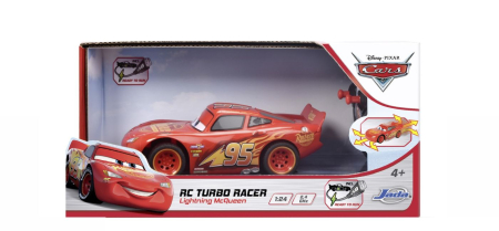 Mașinuțe cu telecomandă - JADA CARS TURBO RACER MASINA CU TELECOMANDA FULGER MCQUEEN SCARA 1 LA 24
