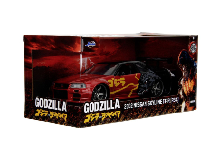 Masinute, Motociclete, Elicoptere, Avioane - JADA GODZILLA MASINUTA METALICA NISSAN SKYLINE GTR SCARA 1 LA 24