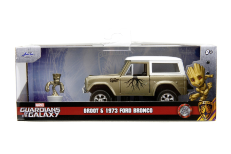 Jucarii - JADA MARVEL SET MASINUTA METALICA FORD BRONCO SI FIGURINA GROOT