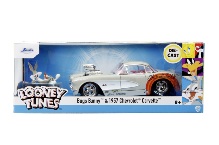 Jucarii - JADA MASINUTA METALICA BUGS BUNNY 1957 CHEVROLET CORVETTE 1:24