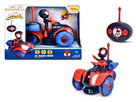 Mașinuțe cu telecomandă - JADA MASINUTA RC MILES MORALES TECHNO RACER SCARA 1:24