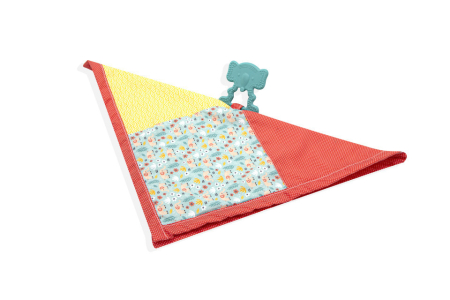 Jucarii - Jucarie dentitie cu paturica pathwork BabyJem (Culoare: Albastru)