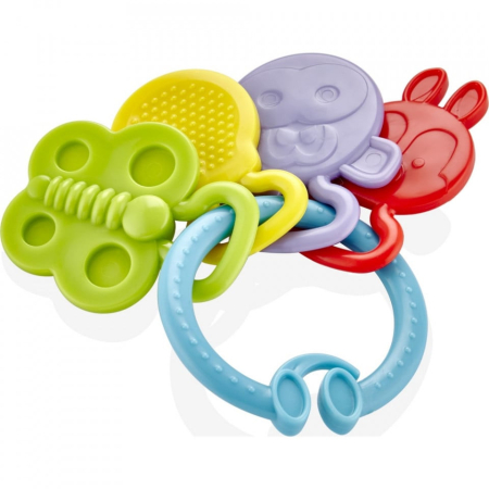 Jucarii - Jucarie dentitie Rattle Teether BabyJem (Culoare: Bleu)