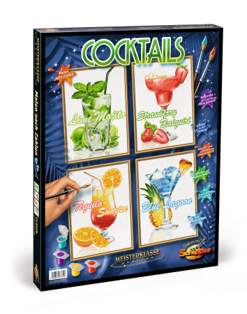 Jucării creative și jocuri de rol - KIT PICTURA PE NUMERE SCHIPPER COCKTAIL-URI