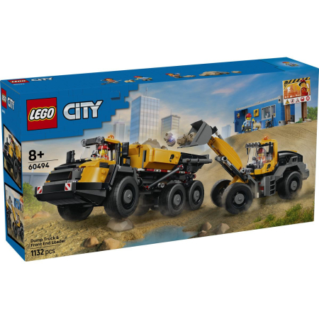 Seturi de construcție și cuburi - LEGO CITY CAMION BASCULANT SI INCARCATOR FRONTAL 60494