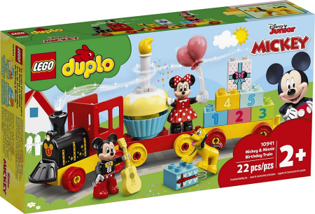 Seturi de construcție și cuburi - LEGO DUPLO  TRENUL ZILEI ANIVERSARE MICKEY SI MINNIE 10941