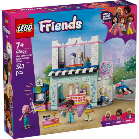 Seturi de construcție și cuburi - LEGO FRIENDS SALON DE COAFURA SI MAGAZIN DE ACCESORII 42662