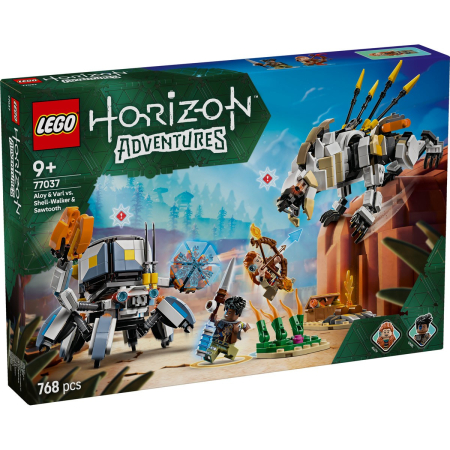 Seturi de construcție și cuburi - LEGO HORIZON ADVENTURES ALOY SI VARL VS SHELL WALKER SI SAWTOOTH 77037