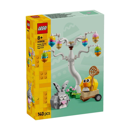Seturi de construcție și cuburi - LEGO ICONICS IEPURAS SI VANATOARE DE OUA DE PASTE 40808