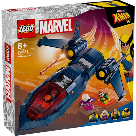 Seturi de construcție și cuburi - LEGO MARVEL SUPER HEROES AVIONUL X JET AL X MEN 76281