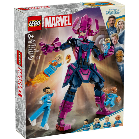Seturi de construcție și cuburi - LEGO SUPER HEROES FIGURINA DE CONSTRUCIE CEI 4 FANTASTICI VS GALACTUS 76316