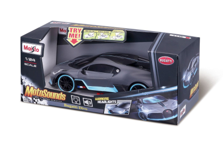 Masinute, Motociclete, Elicoptere, Avioane - MAISTO MASINUTA CU SUNETE SI LUMINI BUGATTI DIVO SCARA 1 LA 24