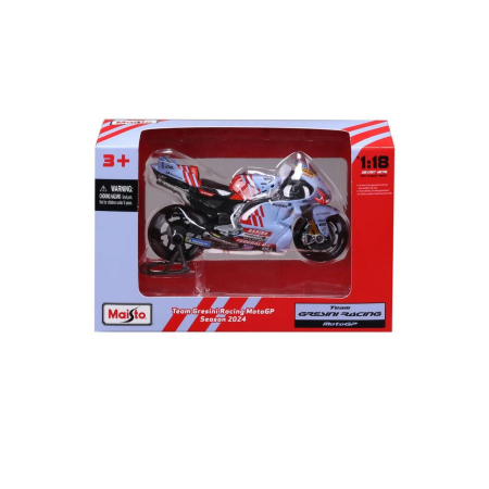 Masinute, Motociclete, Elicoptere, Avioane - MAISTO MOTOCICLETA METALICA DUCATI DESMOSEDICI GP TEAM GRESINI RACING SCARA 1 LA 18