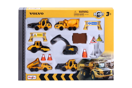 Masinute, Motociclete, Elicoptere, Avioane - MAISTO SET UTILAJE DE CONSTRUCTII VOLVO