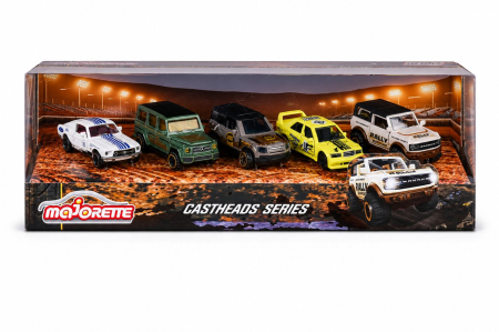 Jucarii - MAJORETTE CASTHEADS SERIES SET 5 MASINUTE SCARA 1:64