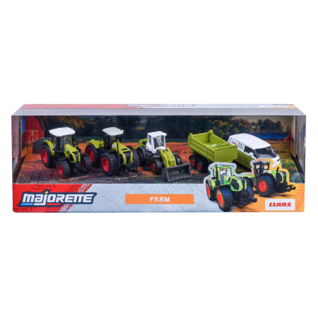 Masinute, Motociclete, Elicoptere, Avioane - MAJORETTE CLASS SET 5 VEHICULE AGRICOLE METALICE FARM 7.5CM