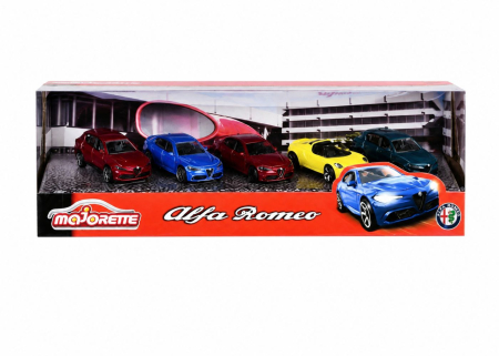 Jucarii - MAJORETTE MASINUTE METALICE SET 5 MASINI ALFA ROMEO