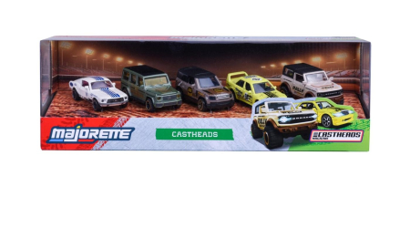 Masinute, Motociclete, Elicoptere, Avioane - MAJORETTE SET 5 MASINUTE METALICE CASTHEADS 7.5CM