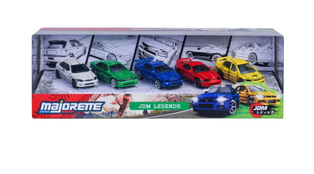 Masinute, Motociclete, Elicoptere, Avioane - MAJORETTE SET 5 MASINUTE METALICE JDM LEGENDS PREMIUM ANIME SCARA 1 LA 64
