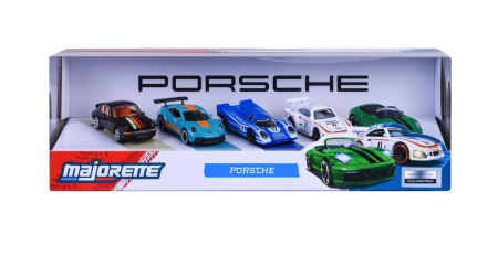 Masinute, Motociclete, Elicoptere, Avioane - MAJORETTE SET 5 MASINUTE METALICE PORSCHE 2 MODELE EXCLUSIVE SCARA 1 LA 64