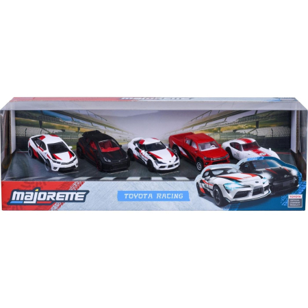 Masinute, Motociclete, Elicoptere, Avioane - MAJORETTE SET 5 MASINUTE METALICE TOYOTA RACING SCARA 1 LA 64