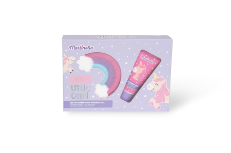Cosmetice pentru copii - MARTINELIA LITTLE UNICORN SET CREMA DE CORP SI BOMBA DE BAIE