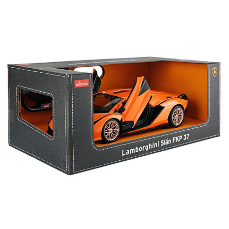 Mașinuțe cu telecomandă - MASINA CU TELECOMANDA LAMBORGHINI SIAN PORTOCALIU CU SCARA 1 LA 14