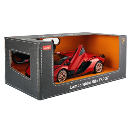 Mașinuțe cu telecomandă - MASINA CU TELECOMANDA LAMBORGHINI SIAN ROSU CU SCARA 1 LA 14