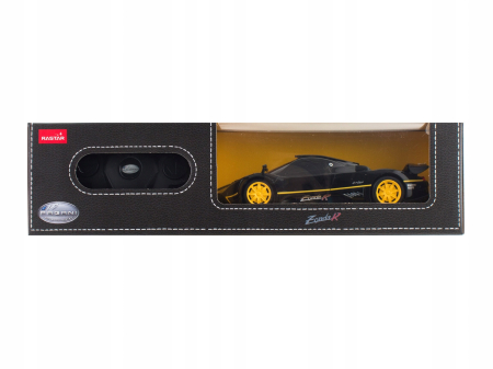 Mașinuțe cu telecomandă - MASINA CU TELECOMANDA PAGANI ZONDA R NEGRU CU SCARA 1 LA 24