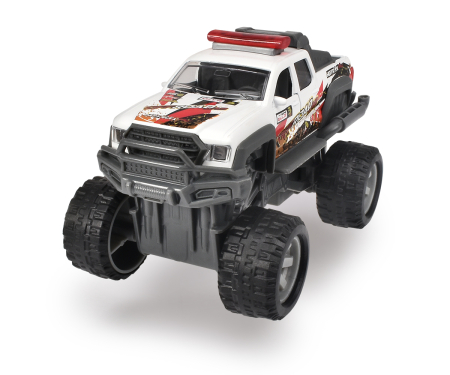 Jucarii - MASINA DE TEREN ALBA DIN METAL RALLY MONSTER 15CM