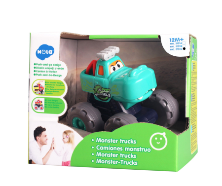 Jucarii pentru bebelusi - MASINUTA BEBE MONSTER TRUCK CROCODILUL