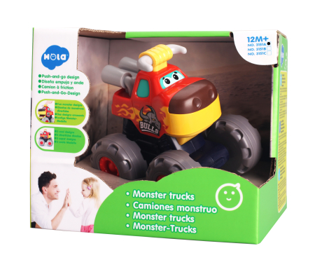 Jucarii pentru bebelusi - MASINUTA BEBE MONSTER TRUCK TAURASUL CEL FURIOS