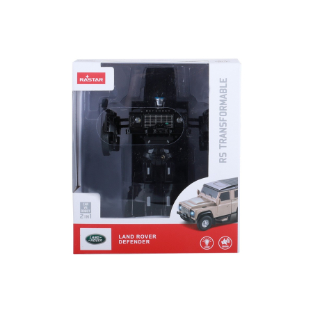 Jucarii - MASINUTA METALICA CONVERTIBILA LAND ROVER DEFENDER NEGRU CU SCARA 1 LA 32