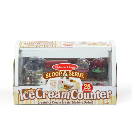 Jucarii - MELISSA AND DOUG SCOOP AND SERVE SET DE JOACA DIN LEMN TEJGHEAUA CU INGHETATA