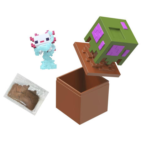 Seturi de construcție și cuburi - MINECRAFT MINI MODE SET EXPLORARE MINIERA AXOLOTL