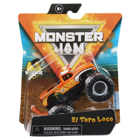 Jucarii - MONSTER JAM MASINUTA METALICA EL TORO LOCO SCARA 1 LA 64