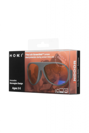 Accesorii Copii - Ochelari de soare pentru copii MOKKI Click u0026 Change ScreenSafe, protectie ecran, 2-5 ani, gri