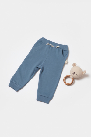 Pantaloni și jeans copii - Pantaloni lungi, Two thread, 100%bumbac organic - Indigo, BabyCosy